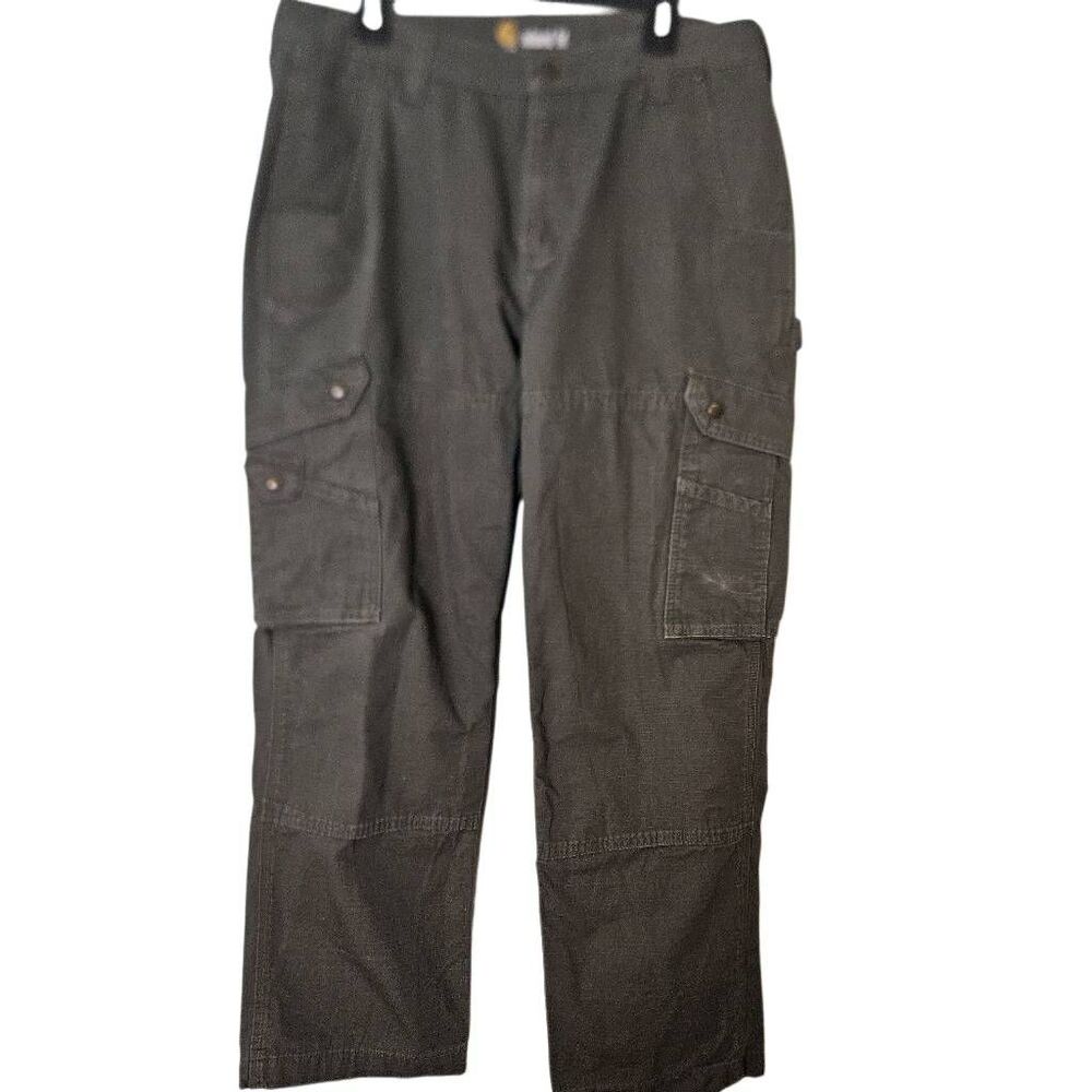 Carhartt relaxed fit dark green pants. 36X30. #866